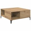 vidaXL Table basse Ch&ecirc;ne artisanal 80 x 80 x 36,5 cm Bois d'ing&eacute;nierie