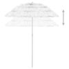 vidaXL Parasol de plage Hawaii blanc 180 cm
