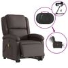 vidaXL Fauteuil inclinable de massage &eacute;lectrique marron fonc&eacute;