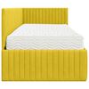 vidaXL Cadre de lit d'angle avec matelas 2 pcs Jaune Velours