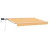 vidaXL Cadre de store manuel avec LEDs Sable 4,5 &times; 3,5 m