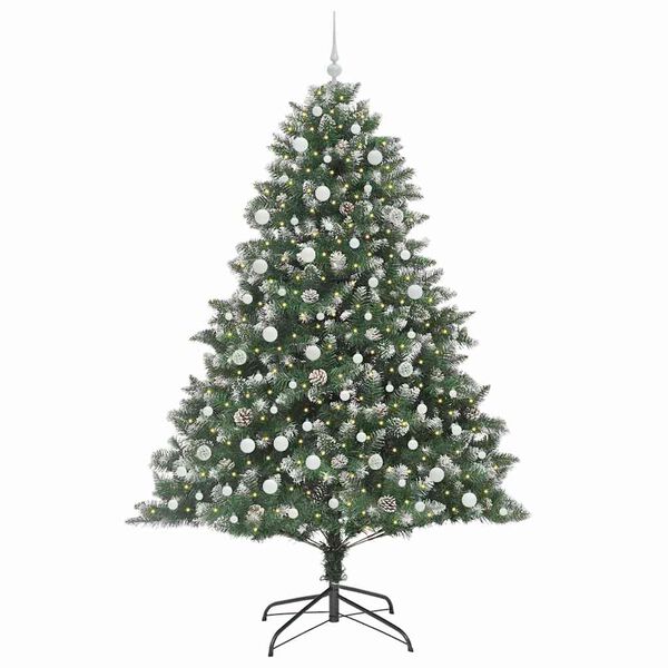 vidaXL Sapin de No&euml;l artificiel Vert 240 cm PVC, plastique et acier