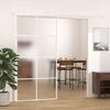 vidaXL Porte coulissante Verre ESG d&eacute;poli aluminium 102,5x205 cm Blanc