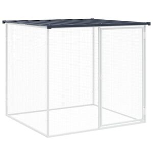 vidaXL Poulailler avec toit anthracite 103x98x90 cm acier galvanis&eacute;