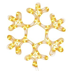 vidaXL Figure de flocon de neige de No&euml;l et 48 LED Blanc chaud 27x27cm