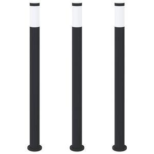 vidaXL Borne lumineuse lot de 3 110 cm acier inoxydable IP44