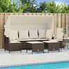 vidaXL Salon de jardin avec coussins 5 pcs marron r&eacute;sine tress&eacute;e
