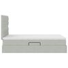 vidaXL Lit avec rangement et matelas Gris clair 120 x 190 cm Velours