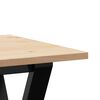 vidaXL Table basse cadre en Y 100x50x45 cm bois de pin massif et acier
