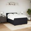 vidaXL Sommier &agrave; lattes de lit avec matelas Noir 140x190 cm Velours