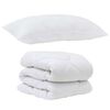 vidaXL Couette avec oreiller 2 pcs Blanc Microfibre