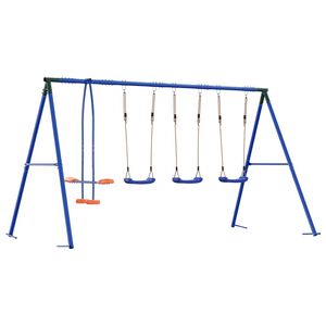 vidaXL Ensemble de balan&ccedil;oires d'ext&eacute;rieur Multicolore Acier et PE