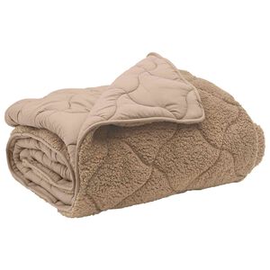 vidaXL Duvet d'hiver 135 x 200 cm Hiver Taupe Respirant
