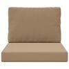 vidaXL Coussin de canap&eacute; d'ext&eacute;rieur 2 pcs Taupe Polyester