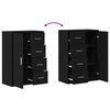 vidaXL Buffet 2 pcs Ch&ecirc;ne noir 60 x 31 x 84 cm Bois d'ing&eacute;nierie