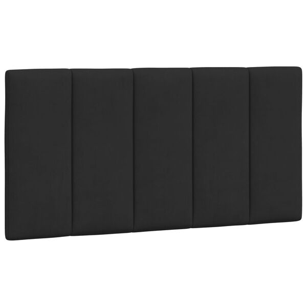 vidaXL Lit avec matelas Hanko noir 100x200 cm velours