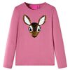 vidaXL T-shirt enfants &agrave; manches longues framboise 92