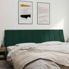 vidaXL Coussin de t&ecirc;te de lit Hanko vert fonc&eacute; 200 cm velours