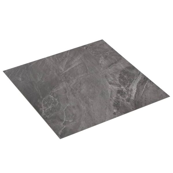 vidaXL Dalles de plancher PVC autoadh&eacute;sif 5,11 m&sup2; noir avec motif
