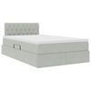 vidaXL Lit de Rangement avec matelas Gris clair 120 x 200 cm Velours