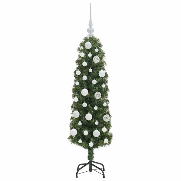 vidaXL Sapin de Noël artificiel Vert 120 cm PVC et acier et plastique