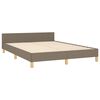 vidaXL Cadre de lit sans matelas taupe 140x190 cm tissu