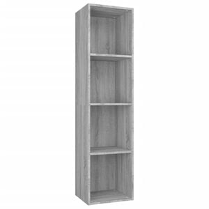 vidaXL Biblioth&egrave;que/Meuble TV Sonoma gris 36x30x143 cm
