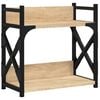 vidaXL Support d'imprimante &agrave; 2 niveaux ch&ecirc;ne sonoma 40x20x40 cm