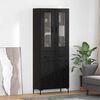 vidaXL Haut Armoire avec tiroir 2 pcs Ch&ecirc;ne noir Bois d'ing&eacute;nierie