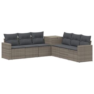 vidaXL Ensemble de Canap&eacute;s 7 pc Gris et Gris fonc&eacute;