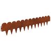 vidaXL Bordure de Pelouse 10 pcs 103 x 20 cm Acier Rouill&eacute;