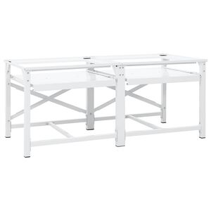 vidaXL | Socle pour Machine &agrave; Laver | Blanc Acier