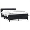 vidaXL Sommier &agrave; lattes de lit avec matelas noir 140x210 cm velours