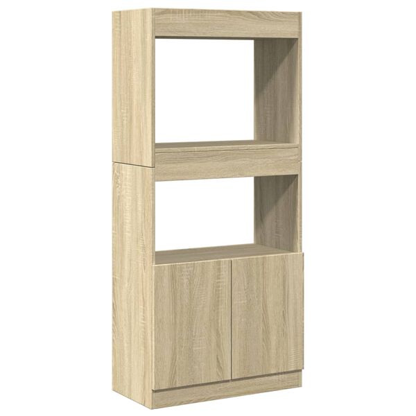 vidaXL Buffet haut ch&ecirc;ne sonoma 63x33x140 cm bois d'ing&eacute;nierie