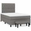 vidaXL Sommier &agrave; lattes de lit avec matelas gris fonc&eacute; 120x190cm tissu