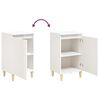 vidaXL Tables de chevet 2pcs blanc brillant 40x35x70cm bois ing&eacute;nierie