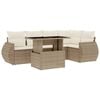 vidaXL Salon de jardin avec coussins 6 pcs beige r&eacute;sine tress&eacute;e