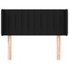 vidaXL T&ecirc;te de lit avec oreilles Noir 103x16x78/88 cm Tissu