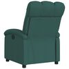 vidaXL Fauteuil inclinable Vert foncé Tissu