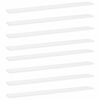 vidaXL Panneaux de biblioth&egrave;que 8 pcs Blanc 80x10x1,5 cm Agglom&eacute;r&eacute;
