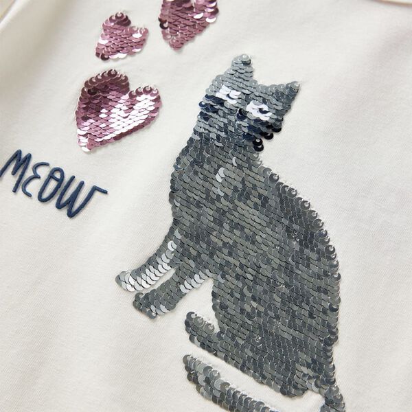 T-shirt pour enfants &agrave; manches longues &eacute;cru 104