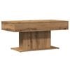 vidaXL Table basse artisanale en ch&ecirc;ne massif 96 x 50 x 45 cm