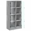 vidaXL Buffet haut avec portes gris sonoma 68x37x142cm bois ingénierie