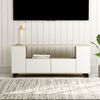 vidaXL Meuble TV Blanc et ch&ecirc;ne sonoma 120x35x48 cm Bois d'ing&eacute;nierie
