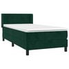 vidaXL Sommier &agrave; lattes de lit avec matelas Vert fonc&eacute; 100x200 cm