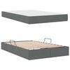 vidaXL Lit avec rangement et matelas Gris foncé 120 x 190 cm Polyester