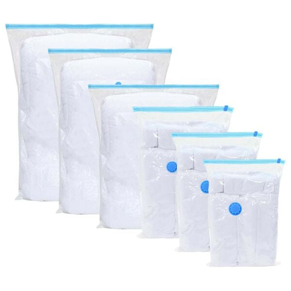 vidaXL Sacs de rangement 20 pcs Transparent et Bleu 100 x 80 cm
