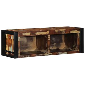 vidaXL Meuble TV multicolore 80x30x25 cm bois de r&eacute;cup&eacute;ration solide