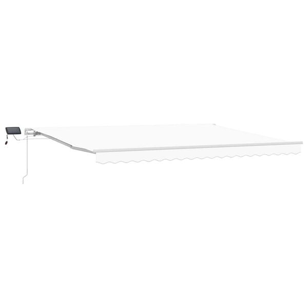 vidaXL Auvent Rétractable avec Blanc 450 ×300 cm tissu