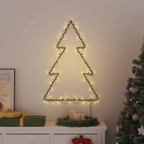 vidaXL Lumi&egrave;res de No&euml;l silhouette d'arbre de No&euml;l 115 LED blanc chaud